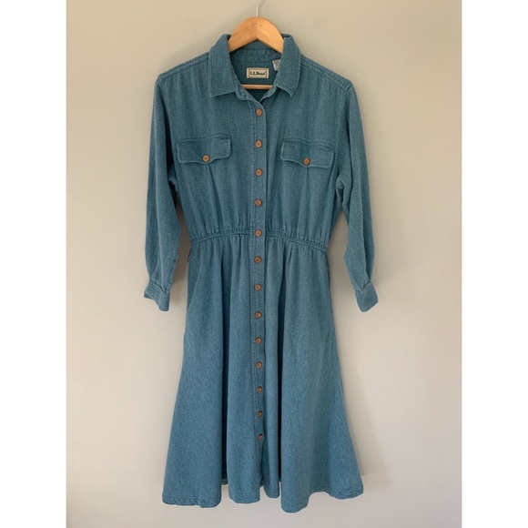 Vintage L.L. Bean button down shirt dress - Picture 4 of 8